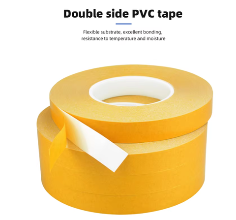 High Viscosity Yellow Liner White PVC Base Strong Self-Adhesive Tape Double Sided Hot Melt Heavy Duty Acrylic Mounting Tape