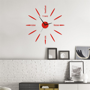 Autocollant mural 3D acrylique miroir horloge, bricolage créatif moderne décoration de la maison <span class=keywords><strong>papier</strong></span> <span class=keywords><strong>peint</strong></span> salon décalcomanies décoratives - Product Image 4