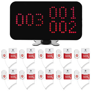 Sistema de Llamada de Emergencia Inalámbrico, Sistema de Llamada para Hospitales, 1 Pantalla para Estación de Enfermería con 10 Botones de Alarma para Camas - Product Image 1