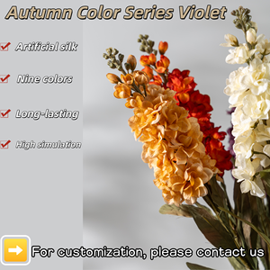 ดอกไม้ประดิษฐ์สีม่วง ลดราคาช่วงฤดูใบไม้ร่วง ขนาด 31.5 นิ้ว ชุดสีฤดูใบไม้ร่วง สำหรับงานแต่งงาน เทศกาล ตกแต่งบ้าน ขายส่ง - Product Image 2