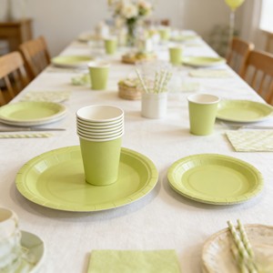 DAMAI - Vajilla de Papel de Color Sólido para Fiestas, Juego de Vajilla Desechable de Color Liso, Platos de 7 y 9 Pulgadas, Vasos de Papel, Servilletas - Product Image 6