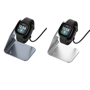 Cargador de soporte de exhibición de Metal de aleación de aluminio superventas para <span class=keywords><strong>Fitbit</strong></span> Versa 4/Versa 3/Sense 2/Sense soporte de carga de reloj inteligente - Product Image 1