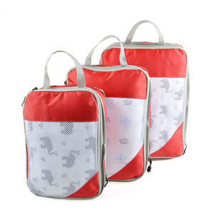 Cubetti pieghevoli a compressione 3 Set di organizzatori da <span class=keywords><strong>viaggio</strong></span> pannello in rete di Nylon espandibile per risparmiare spazio per i vestiti - Product Image 5