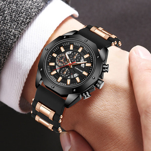 Relojes de moda para hombre, reloj deportivo de silicona de lujo de marca superior, reloj de pulsera con fecha de cuarzo para hombre, reloj cronógrafo para hombre - Product Image 5