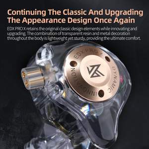 Casque filaire <span class=keywords><strong>KZ</strong></span> EDX PRO X, hybride, HiFi, basses profondes, son clair, écouteurs antibruit avec câble détachable - Product Image 5