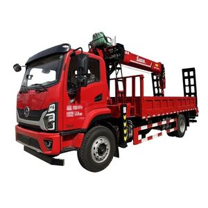 Grúa Montada en Camión Shacman Changwei de 8 Toneladas con Pluma de 5 Secciones y Rampa para Transporte de Excavadoras y Maquinaria de Ingeniería - Product Image 1