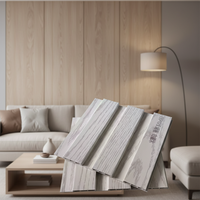 Panel Dinding Serat Bambu Ramah Lingkungan Model Kotak Kecil Solid, Desain Modern untuk Dekorasi Dinding TV, Plafon, Motif Bunga, untuk Gym/Gudang