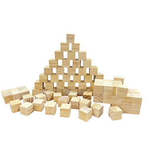 Kit de cubes en bois de noyer bricolage écologique blocs carrés personnalisés pour la peinture Arts cube de dés en bois artisanat pièces de bois carrées - Product Image 1