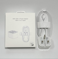 Kit de Cargador Rápido USB-C PD de 35W, Cable Tipo-C con Trenzado de Nailon, Enchufe EU, US, UK para Teléfono Móvil, Tableta, Viajes, Carga en Casa