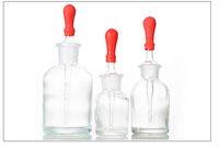 Fournitures de laboratoire professionnelles bouteille de Pipette de réactif liquide en verre clair ambre bouteille de chute