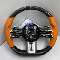 Volant de course en fibre de carbone personnalisé, bouton de klaxon sport pour Mercedes-Benz AMG Classe E G W204 W212 CLA GLA CLK CLS