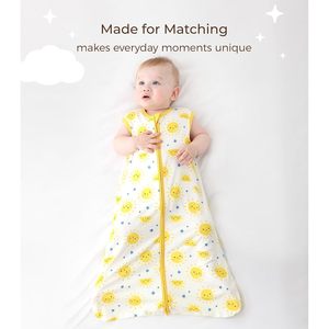Saco de dormir personalizado para bebé, peso medio, viscosa de bambú, cremallera bidireccional, para niñas y niños de 0 a 3 años, estampado y transpirable. - Product Image 3