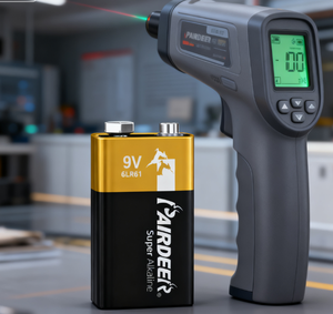 Батарейка суперщелочная сухая PAIRDEER 500 мАч 9В 6LR61, высокая плотность энергии, надежная, герметичная, для инфракрасных детекторов - Product Image 1