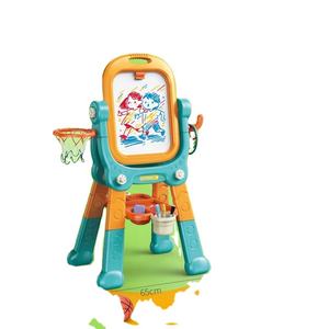 調節可能な高さ3-in-1プラスチック製ドローイングボード両面塗装トスゲーム子供用おもちゃバスケットボールリングおもちゃセット - Product Image 1