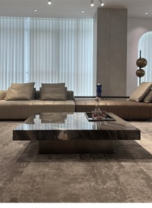 Bàn cà phê bằng đá cẩm thạch Hiện Đại Kiểu dáng đẹp với kết thúc bóng và khay tích hợp đồ nội thất bằng kim loại bền phong cách trang trí phòng khách - Product Image 6