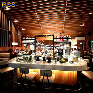 Ideas de mostrador de tienda de sushi, luz Led fantástica, comida rápida en forma de U, Club de vinos, aeropuerto, Hotel, Restaurante <span class=keywords><strong>Español</strong></span>, Mostrador de Bar de cócteles - Product Image 6