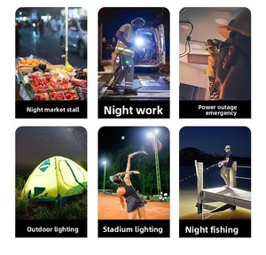 Lámparas <span class=keywords><strong>LED</strong></span> para colgar en exteriores, portátiles, solares, multifuncionales, plegables, recargables por USB, linterna de camping IP65 con control táctil. - Product Image 6
