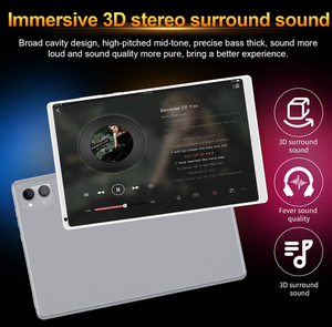 Tablette Android originale, nouvelle tablette Android 11.0 de 10,1 pouces, grand écran, double carte SIM, double RAM 6 Go + ROM 128 Go - Product Image 6