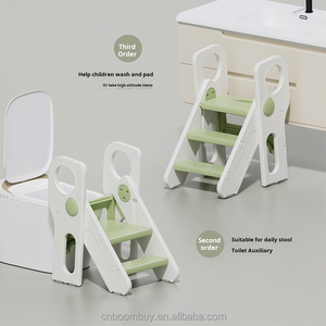 <span class=keywords><strong>Taburete</strong></span> Plegable para Niños 2 en 1, <span class=keywords><strong>Taburete</strong></span> de Entrenamiento para Ir al Baño con Asa, <span class=keywords><strong>Taburete</strong></span> Auxiliar para Lavabo de Baño para Niños Pequeños - Product Image 2