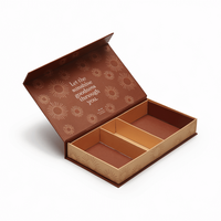 Boîte d'emballage cadeau en chocolat magnétique recyclable avec logo personnalisé Boîte de bonbons en carton dur de luxe pour bonbons et collations