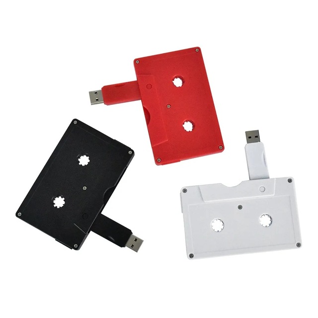 Innovative Custom Cassette-Themed 8GB/16GB USB Flash Drive Creative Wedding Exhibition Promotional Giveaway Thumb Drive