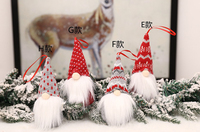 Gnome de Noël tricoté à la main, poupée sans visage, décoration suspendue pour arbre, elfe nordique en peluche, décoration de Noël pour la maison