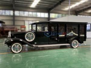 Factory Customized Vintage Black Coffin Carriage Horse Wagon Antique Horse Drawn Buggy Electric Funeral Horse Hearse - Product Image 3