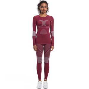 <span class=keywords><strong>Combinaison</strong></span> <span class=keywords><strong>de</strong></span> <span class=keywords><strong>ski</strong></span> sans couture à manches longues et à haute élasticité Ensemble <span class=keywords><strong>de</strong></span> vêtements amincissants pour le sport, la course à pied, le cyclisme, le yoga Version féminine - Product Image 6