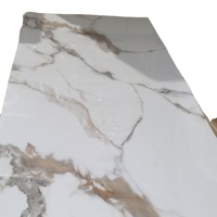 Paneles de pared decorativos UV 3D diseño moderno hoja de mármol de grano de piedra de PVC de 3mm para sala de estar tablero de Pvc impermeable fácil de limpiar