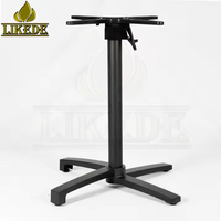 Base de table rabattable en métal aluminium noir mat Pieds de meubles pliants d'extérieur pour salle à manger cuisine salon meubles de chambre à coucher