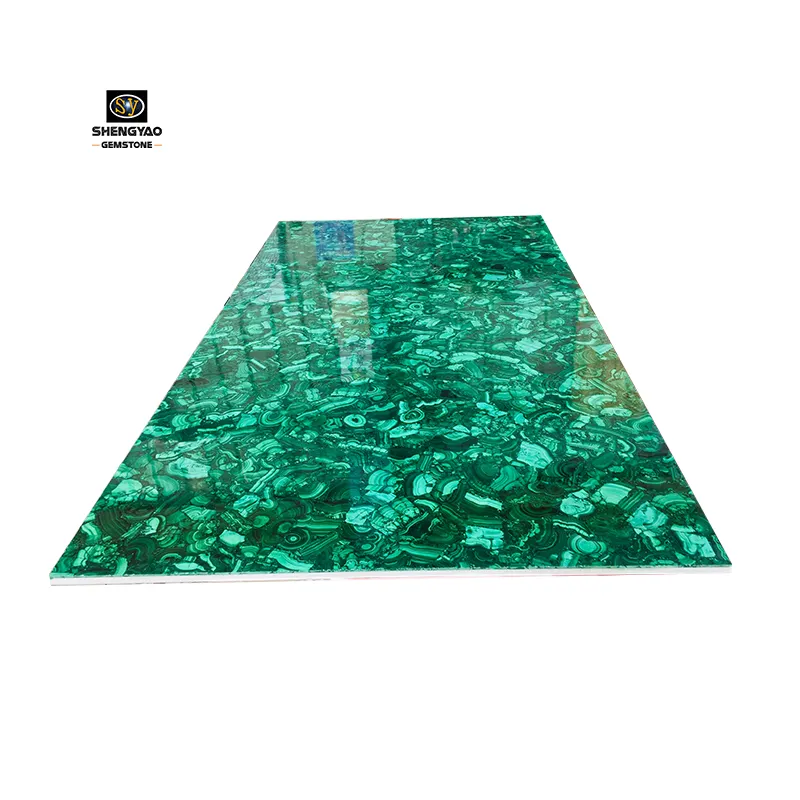 Natural green malachite mosaic tile slab malachite wall tile