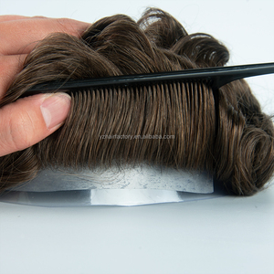 Toupee Aust Nuevo de Alta Calidad con Encaje Completo, Cabello Humano Indio Remy 100% Anudado a Mano, Ondulado Ligero, Línea Frontal Natural Graduada - Product Image 3