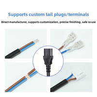 Cable de Conexión YUEPIN Ac Usa 5-15P a Conector IEC Desnudo y Estañado para Uso en Computadoras, Cable de Extensión Estándar Estadounidense de 1.83 m