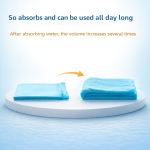 แผ่นรองซับสำหรับผู้ใหญ่แบบใช้แล้วทิ้ง สำหรับภาวะกลั้นปัสสาวะไม่อยู่ ซึมซับมาก กันน้ำ ใช้ในทางการแพทย์และพยาบาล ขนาด 60x90 ซม. รับทำโลโก้ตามสั่ง - Product Image 6