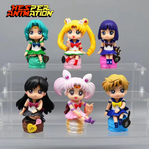 HESPER 6PCS Sailor Moon Anime Figure Ami Tsukino Usagi Hino Rei <span class=keywords><strong>Aino</strong></span> Minako Action Figure Model Kawaii Doll Toys Gift - Product Image 1