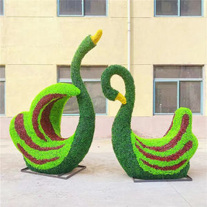 Искусственная металлическая трава с синтетическим лебедем для домашнего сада - Product Image 1