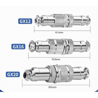 Konektor Logam GX12-2P GX12-3P GX12-4P GX12-5P, GX12-6P, GX12-7P, GX12-2, GX12-3, GX12-4, GX12-5, 4-pin GX12 (Jantan/Betina)