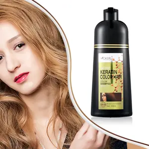 Wholesale Mokeru Natural Magic Coloring Shampoo For Hair Color Professional Hair Dye Shampoo Keratin Brown Black Shampoo