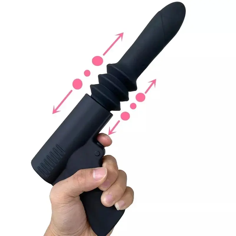 Jouets sexuels érotiques machine gode pistolet AV baguette masseur poussée télescopique portable clitoris silicone gode sexe vibrateur