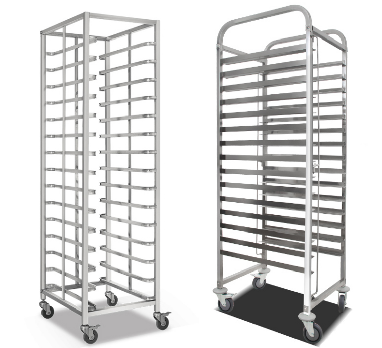 customized 201 304 Stainless Steel food baking tray rack trolley bakery cooling pan car Storage Rack for kitchen equipment