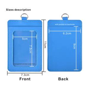 זול עור מפוצל מזהה כרטיס מחזיק, סיטונאי אנכי נשלף עסקים כרטיס שרוול, אשראי כרטיס של עובד כרטיס מקרי - Product Image 3