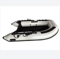 Bateau gonflable de 2,7 m, bateau de pêche portable / canot à rames pour 2 personnes