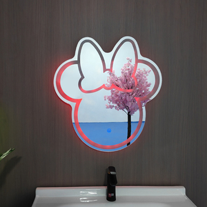 Specchio <span class=keywords><strong>da</strong></span> Bagno LED con Disegno di Topolino, Retroilluminato con Controllo Touch, Specchio per Trucco per Camerette Bambini, Decorazione Casa, Vendita all'Ingrosso - Product Image 2