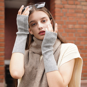 <span class=keywords><strong>Gants</strong></span> chauds en cachemire <span class=keywords><strong>mi</strong></span>-<span class=keywords><strong>longs</strong></span> tricotés pour femmes - Product Image 3
