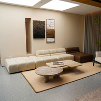 Canapé modulaire sectionnel en cuir véritable, style italien minimaliste, ensemble de canapés pour salon, meubles pour la maison