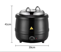 Hotel-Catering-Ausrüstung Buffet-Suppentopf 13L Elektrischer Kochtopf Isolierte Behälter Goldener Chafing Dish Suppenwärmer Kochtopf