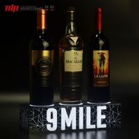 TERMEIN Promotion OEM&ODM Présentoir à vin en métal rechargeable avec base lumineuse Abyss, Glorificateur de bouteilles VIP et Présentoir de service