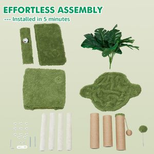 Woochpet Albero per <span class=keywords><strong>Gatti</strong></span> da Interno Multifunzionale con Comodo Letto e Robusto Tiragraffi - Product Image 6