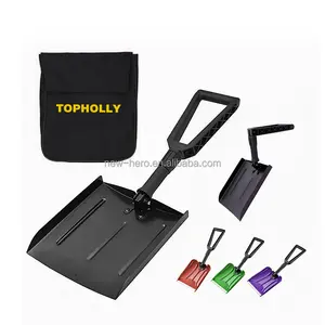 27" Foldable Snow Shovel Tool Multitool Emergency Snow Collapsible Shovel for Car Utility Snow Clean Folding Shovel Ski Spade