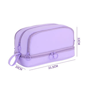 Organisateur scolaire <span class=keywords><strong>en</strong></span> tissu polyester avec plusieurs poches pour stylos, crayons et fournitures artistiques, trousse à crayons à fermeture éclair multi-compartiments - Product Image 5